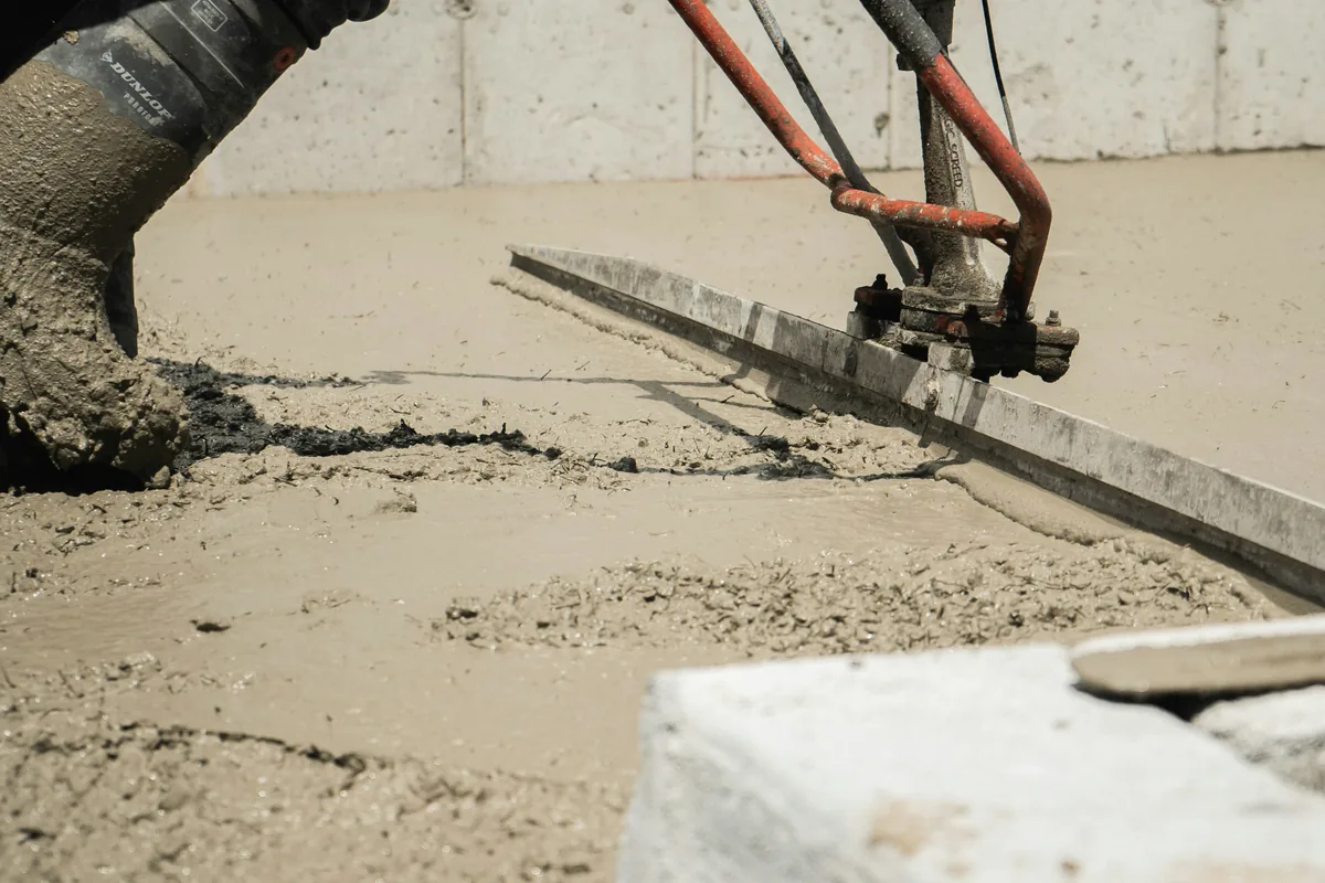 Concrete driveway placement