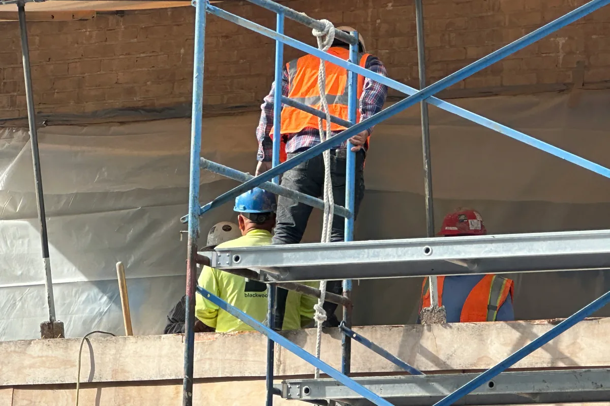 Large finished concrete slab